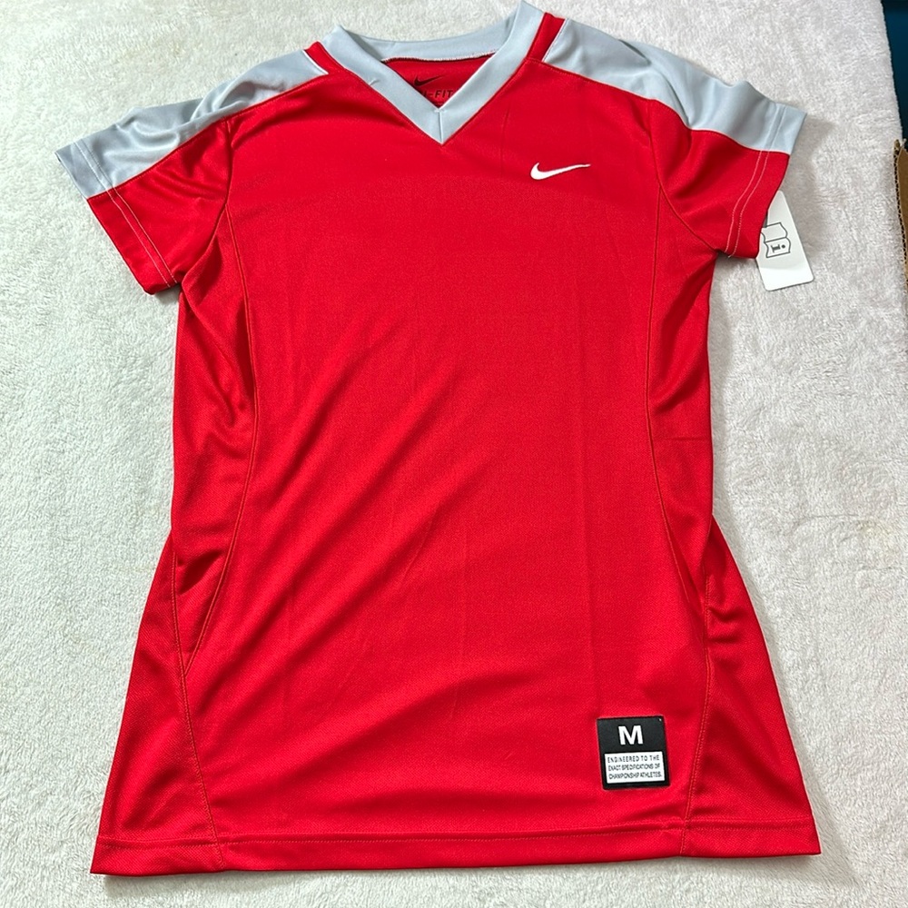 Nike Womens Softball Jersey Red and Gray Size Medium